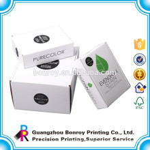 White Matte E-flute corrugated box shipping carton hard cardboard box